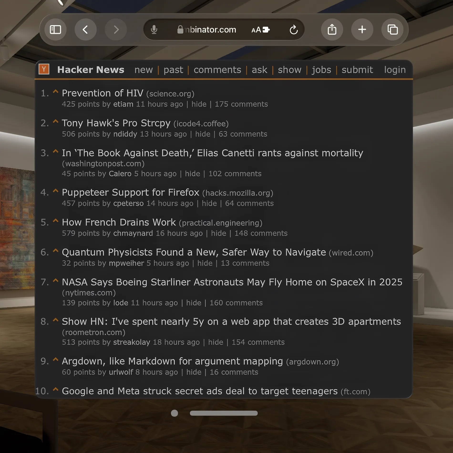 Shifted dark theme for Hacker News