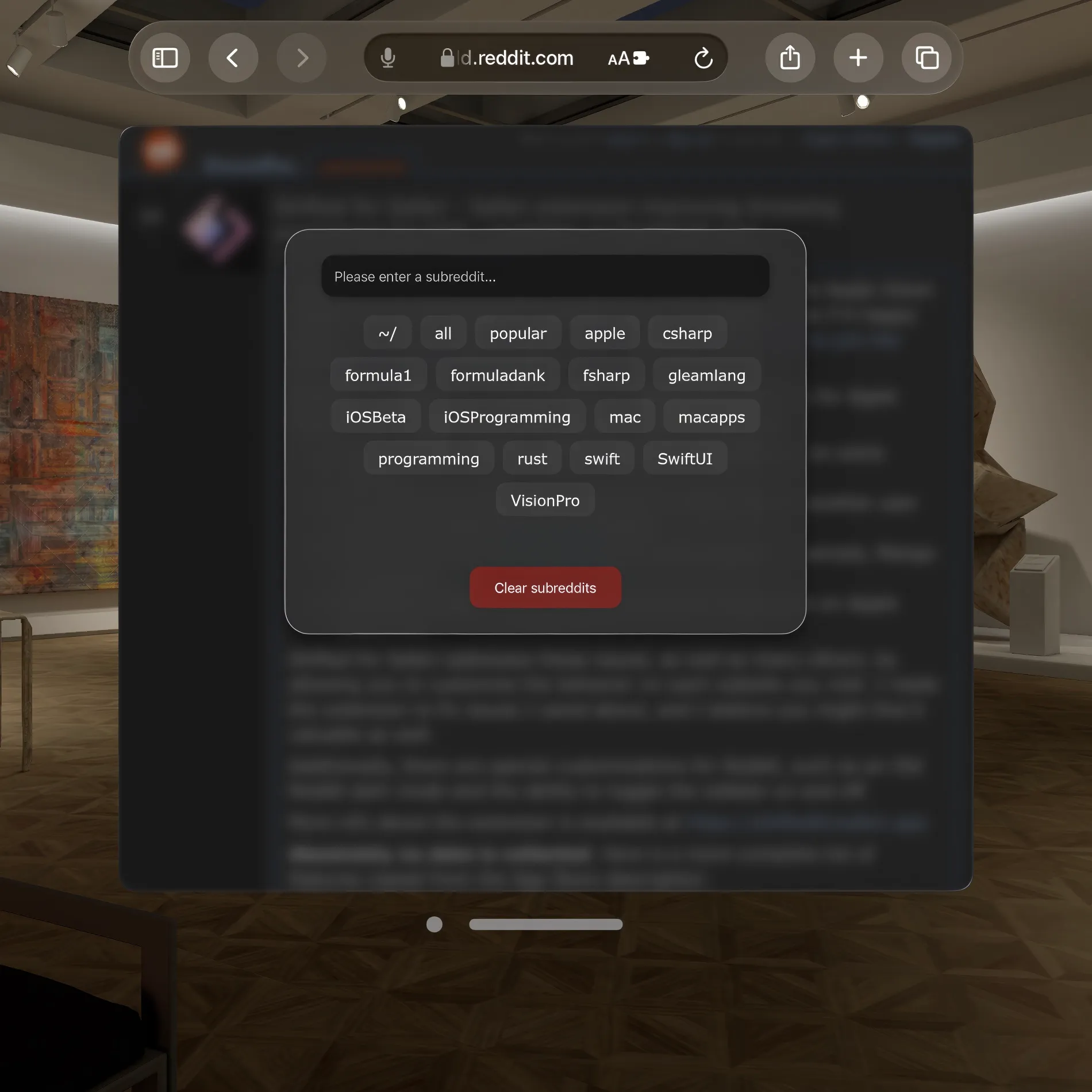 Quick Subreddit Navigation